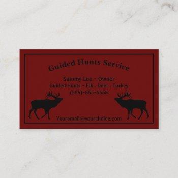 outdoor hunting guide service professional busines business card