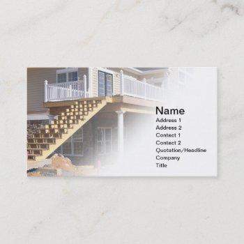outdoor steps under construction business card