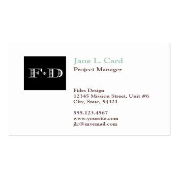 Small Oversize Thumbnail Logo Simply Chic White Brown Business Card Front View