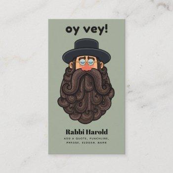 oy vey! funny rabbi peronalized business card