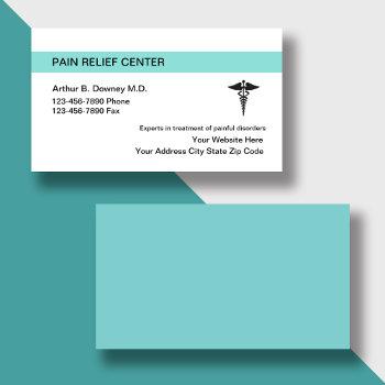 pain relief medical business cards