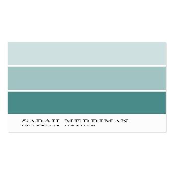 Small Paint Chip | Editable Color Interior Designer Business Card Front View