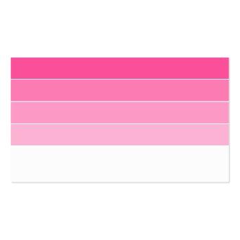 Small Paint Swatch Chip Modern Decor Ombre Pink Business Card Back View