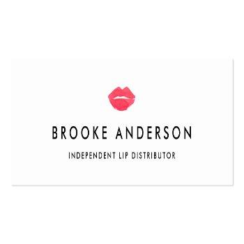 Small Painted Kiss | Lip Product Distributor Mini Business Card Front View
