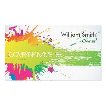 Small Painter Business Card Front View