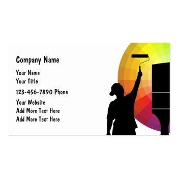 Small Painter Business Cards Front View