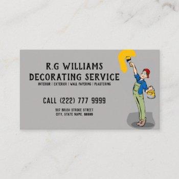 painter & decorator | interior and exterior business card