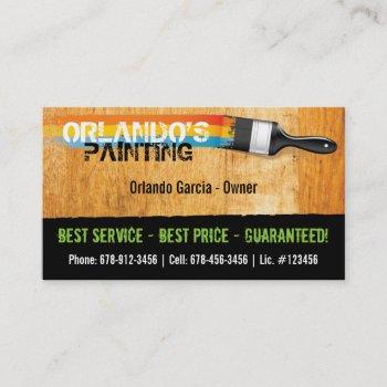 painter's business card