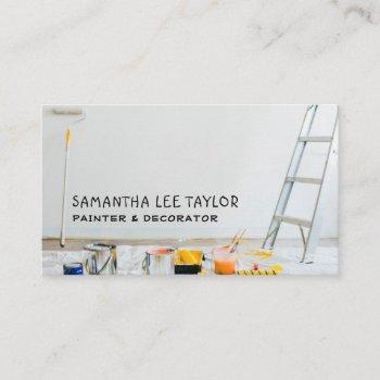 painting equipment, painter & decorator business card