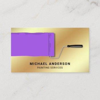 painting service paint roller professional painter business card