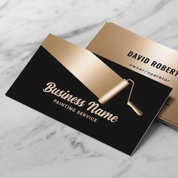painting service professional gold house painter business card
