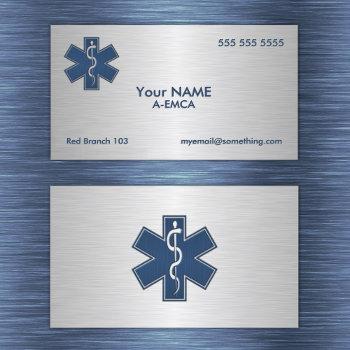 paramedic emt ems deluxe business card