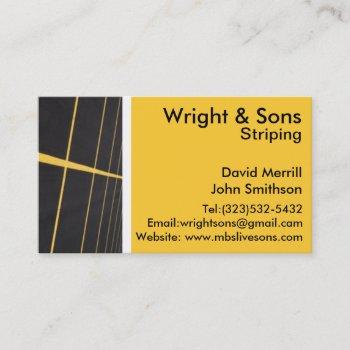 parking lot striping business card