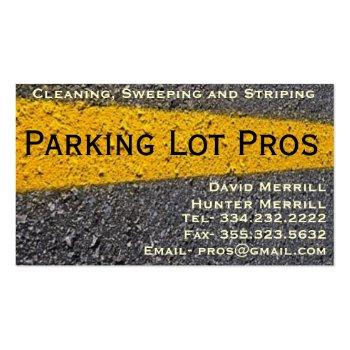 Small Parking Lot Striping Business Card Front View