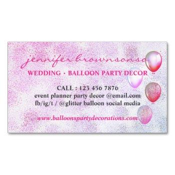 party celebration occasion planner balloons business card magnet