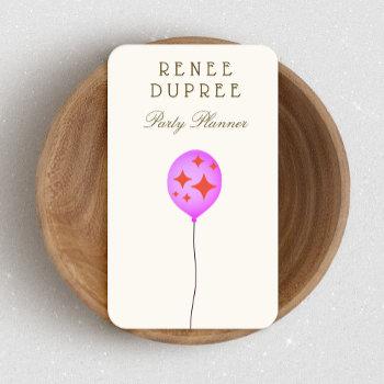 party planner balloon business card