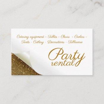 party rental balloon tableware cutlery supplies business card
