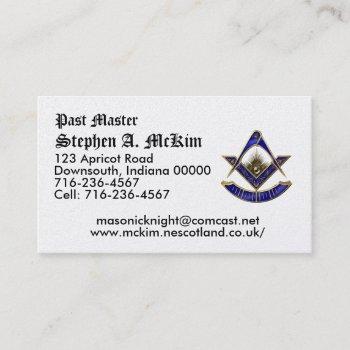 past master  business card
