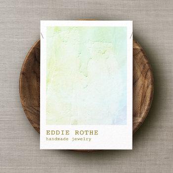  pastel green plaster abstract necklace display business card