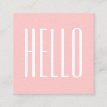 pastel minimalist modern pink bold business card