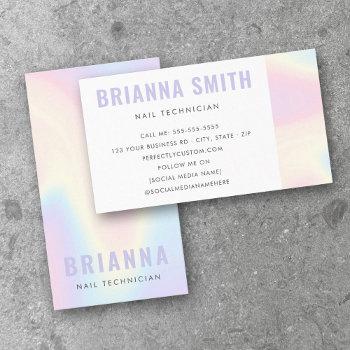 pastel rainbow trendy modern minimal business card