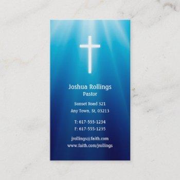 pastor | cross elegant business card