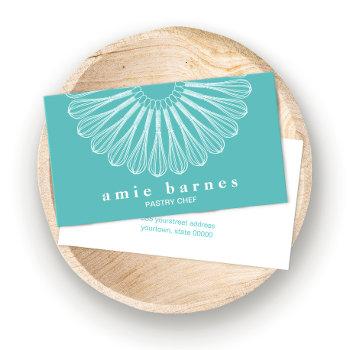 pastry chef whisk logo catering  bakery business card