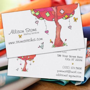 patchwork sewing services professional quilting  business card