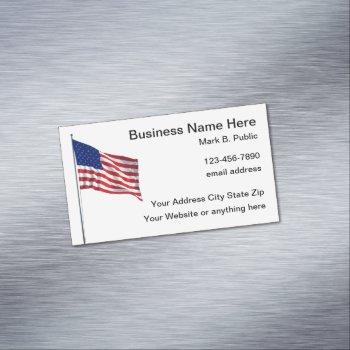 patriotic american banner business cards