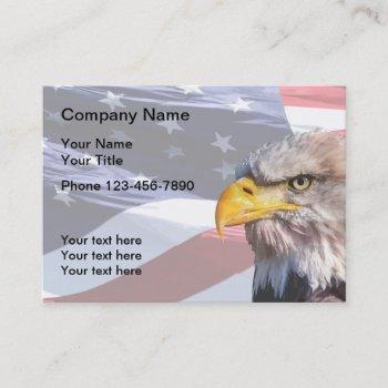patriotic american large format business card