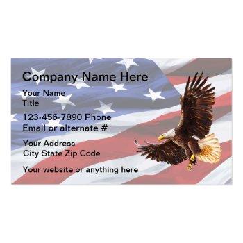 Small Patriotic Americana Theme Businesscards Business Card Front View
