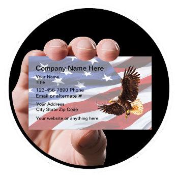 patriotic americana theme businesscards business card
