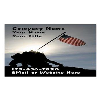 Small Patriotic Business Cards Front View