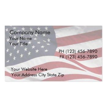 Small Patriotic Business Cards Front View