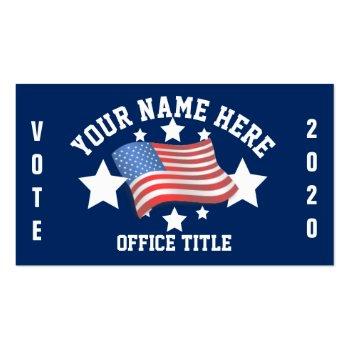 Small Patriotic Campaign Template Business Card Front View