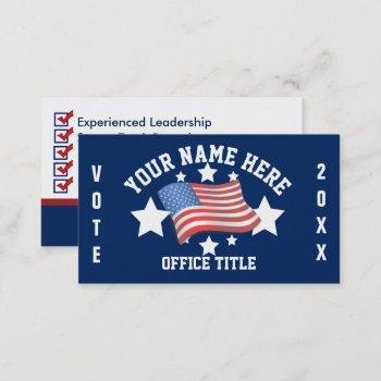 patriotic campaign template business card