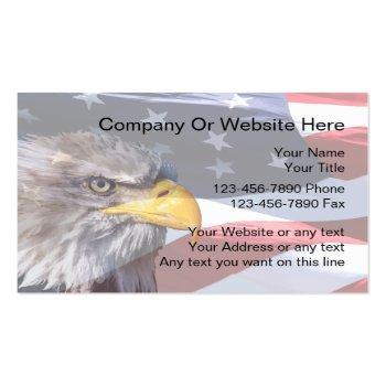 Small Patriotic Theme Business Cards Front View