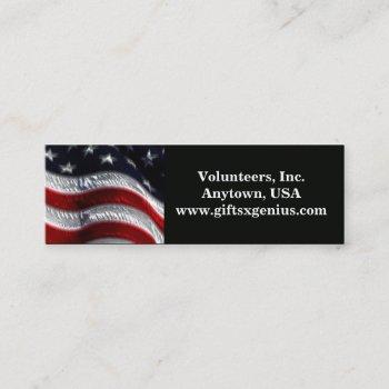 patriotic volunteer appreciation gift mini business card