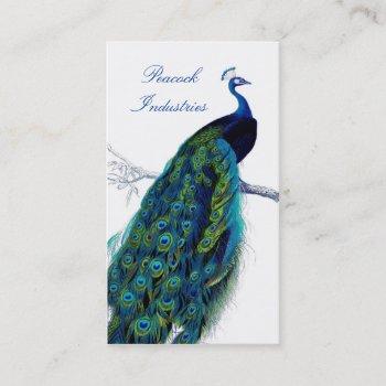 peacock elegant professional girly business card