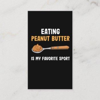 peanut butter spoon breakfast favorite sport food business card