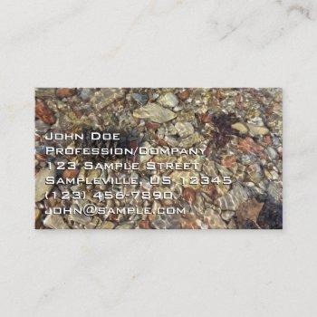 pebbles in taylor creek nature photography business card