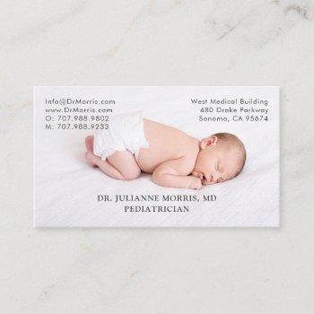pediatrician newborn baby photo business card