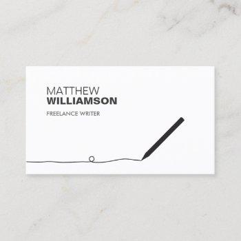 pencil business card for authors & writers