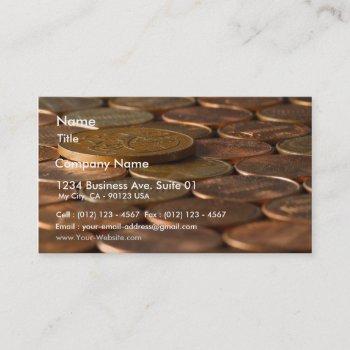 penny pennies coins money business card