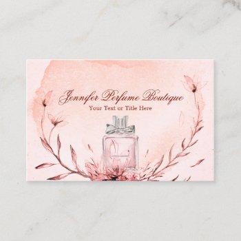 perfume fragrance essential oil burgundy business card