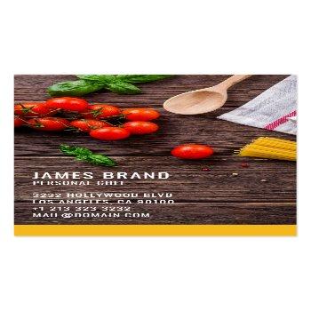 Small Personal Chef Catering Service Business Card Front View