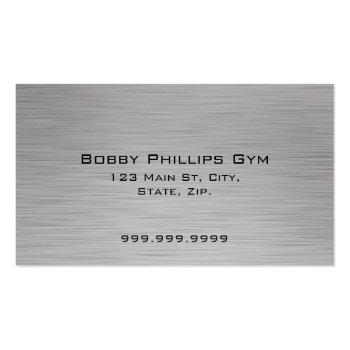 Small Personal Trainer Business Card Back View