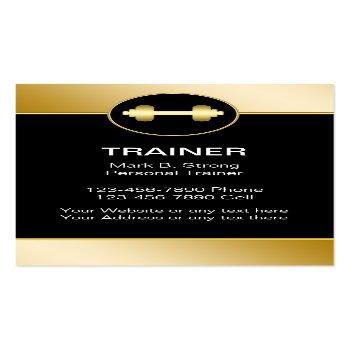 Small Personal Trainer Business Cards Front View