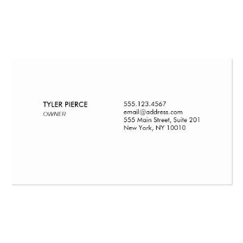 Small Personal Trainer Cross Training Fitness Business Card Back View