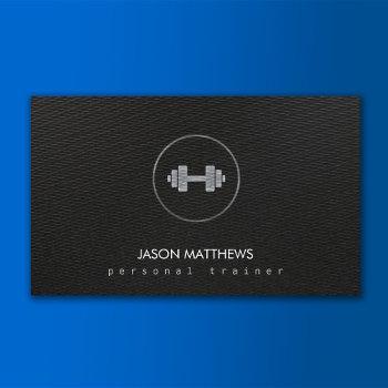  personal trainer dumbbell black business card